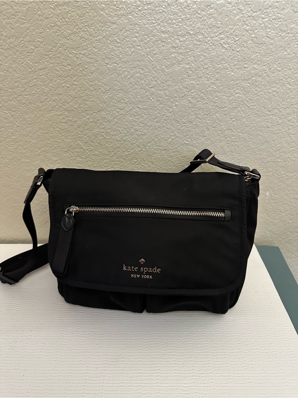 kate spade Black Nylon Crossbody with Front Zip Pocket - Picture 2 of 13